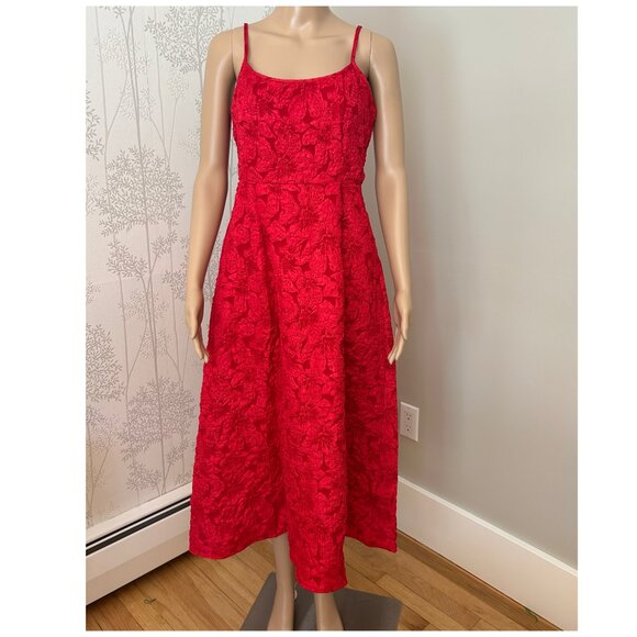 Shein Floreya Red Dress Size 10 - Picture 1 of 3